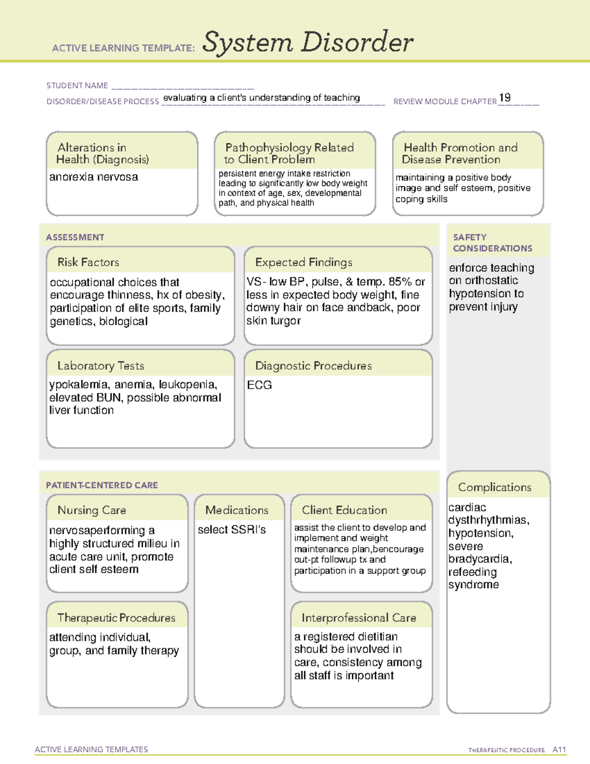 Evaluating a client's understanding of teaching - 85% or less in ...