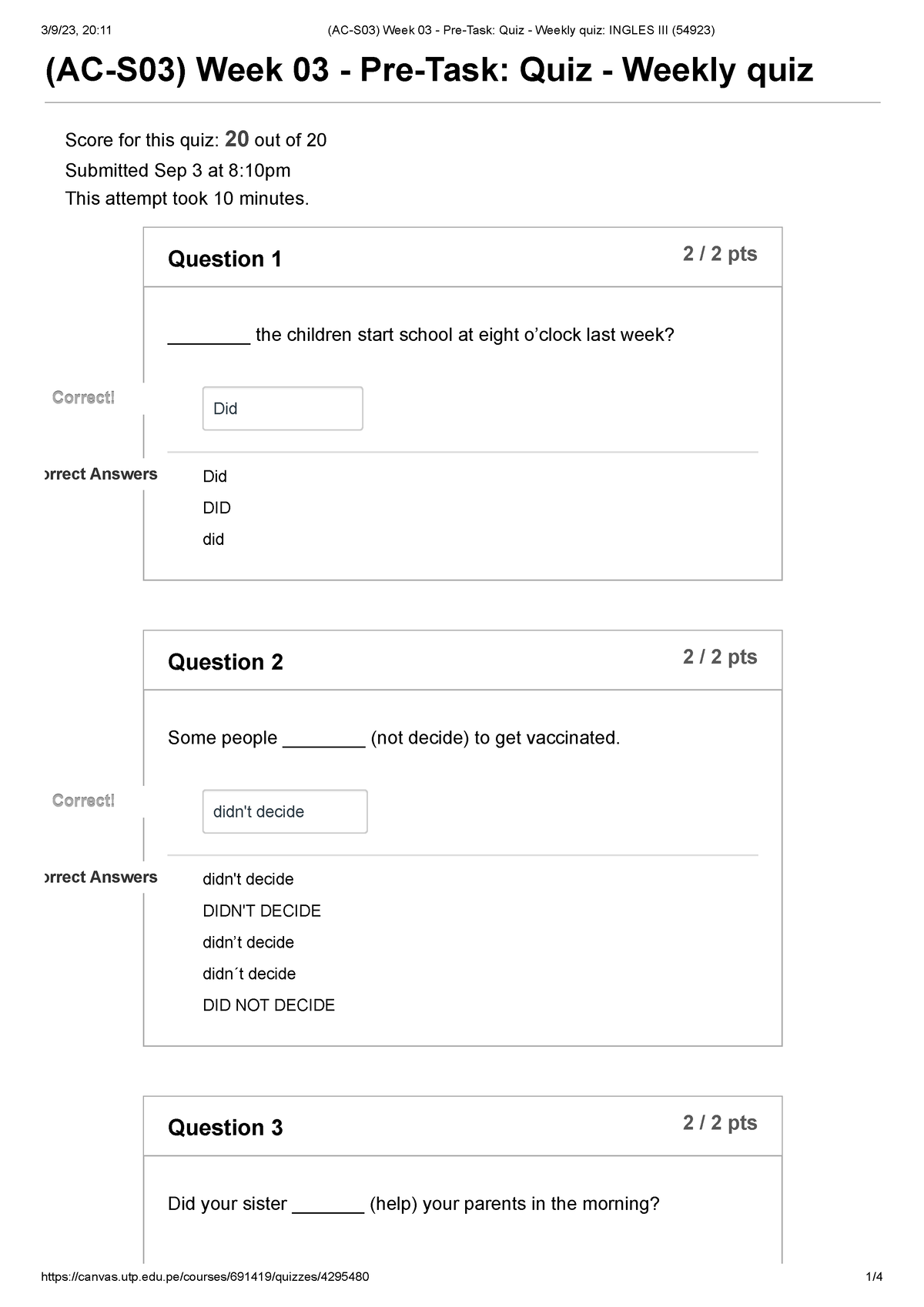 Week 03 Pre Task Quiz Weekly Quiz - (AC-S03) Week 03 - Pre-Task: Quiz ...