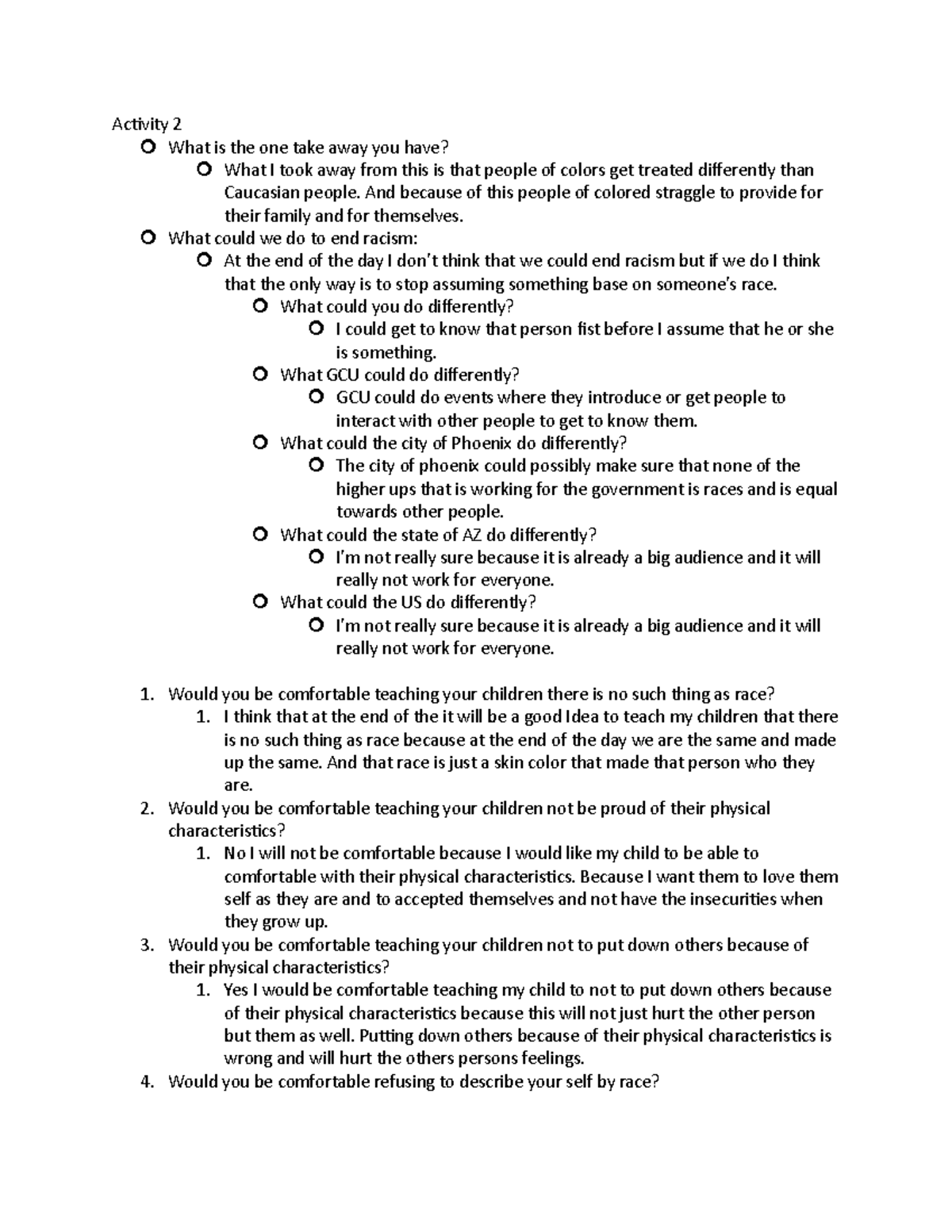 Activity 2 - Activity 2 What is the one take away you have? What I took ...