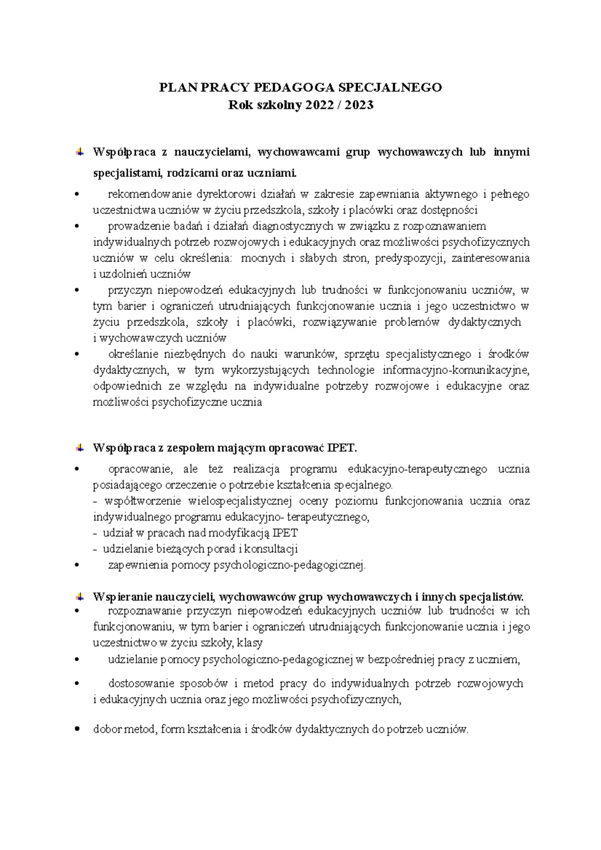 Podsumowanie Pracy Pedagoga Szkolnego Image To U