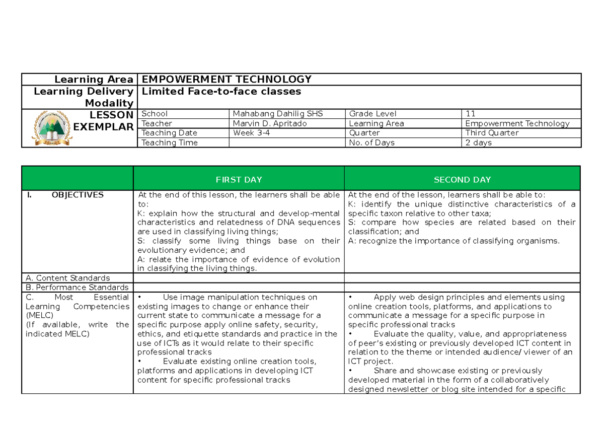 DLP Week 6 Biology 2 - Lecture Notes 2 - Mechanical Engineering - Studocu