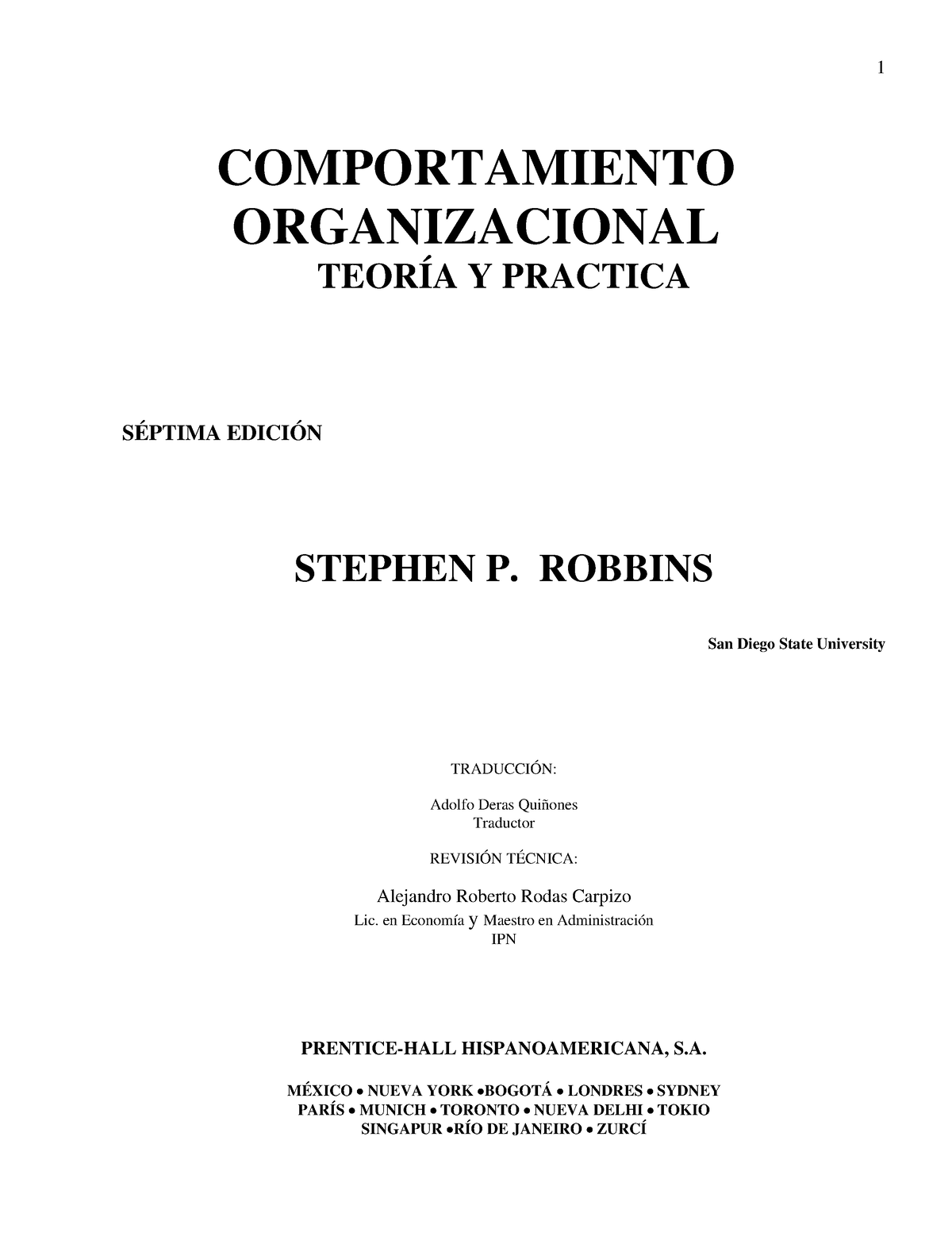 Comportamiento Organizacional-Robbins Stephen P-7ma - COMPORTAMIENTO ...