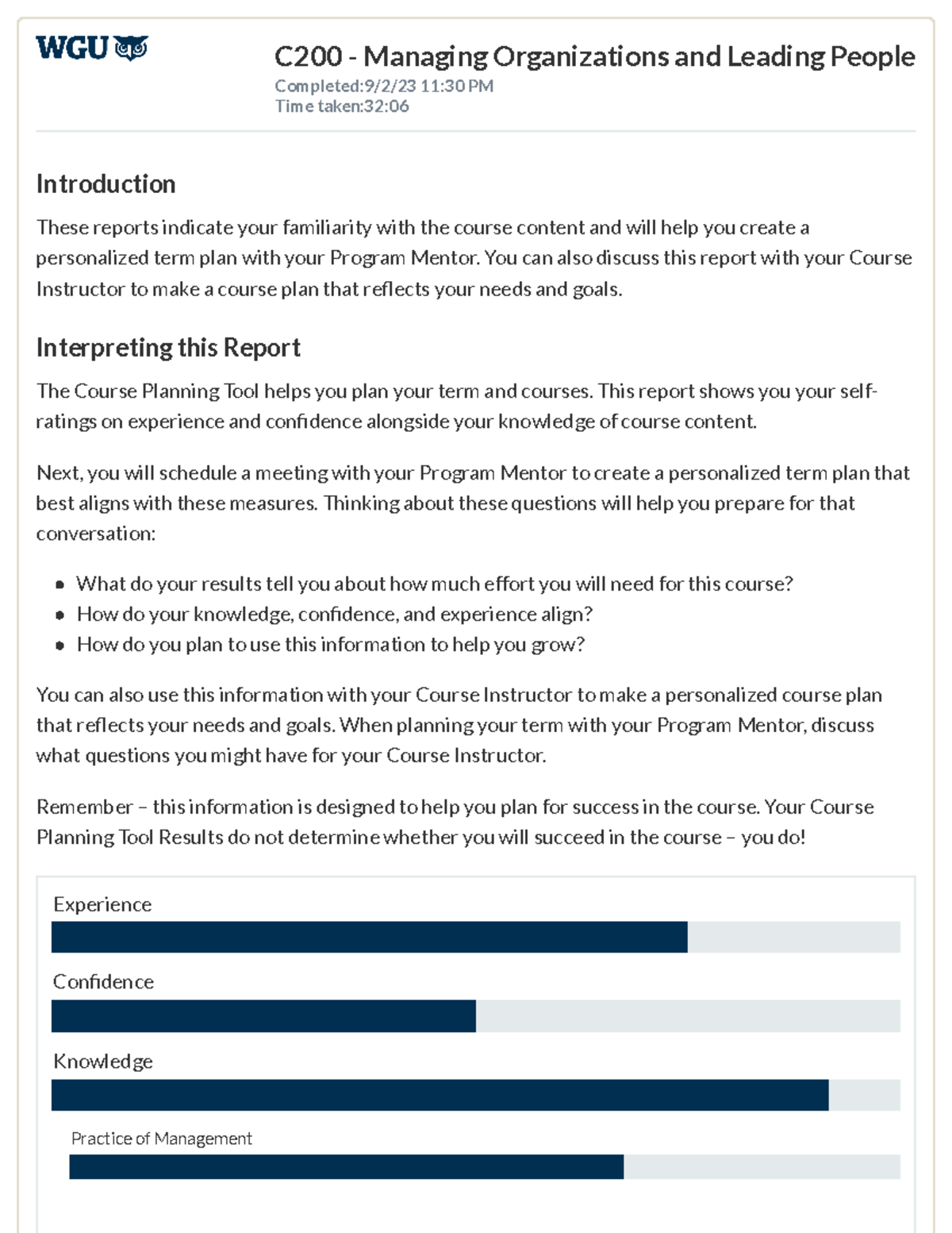 Course Planning Tool - C200 - Managing Organizations And Leading People ...