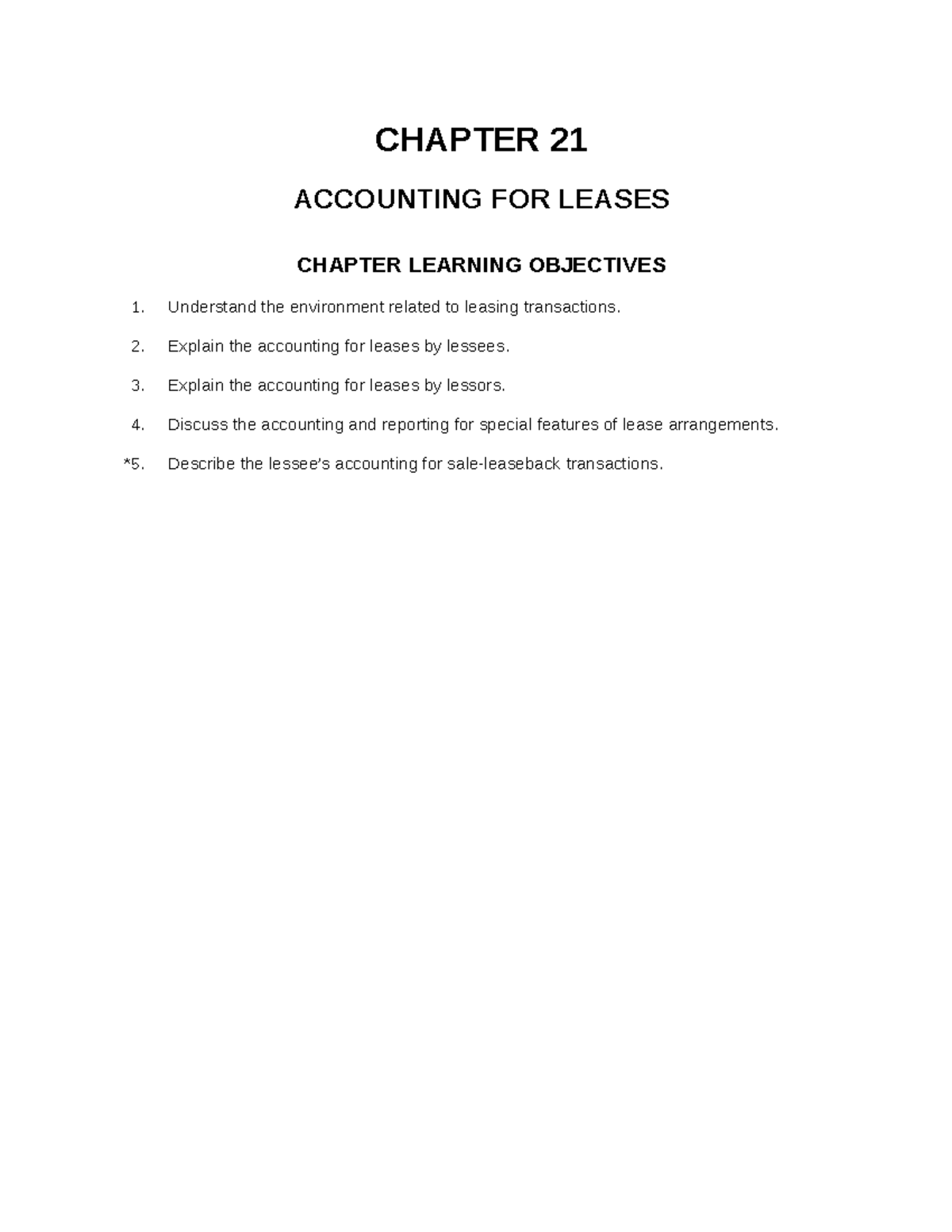 Lease Problems And Answers - CHAPTER 21 ACCOUNTING FOR LEASES CHAPTER ...