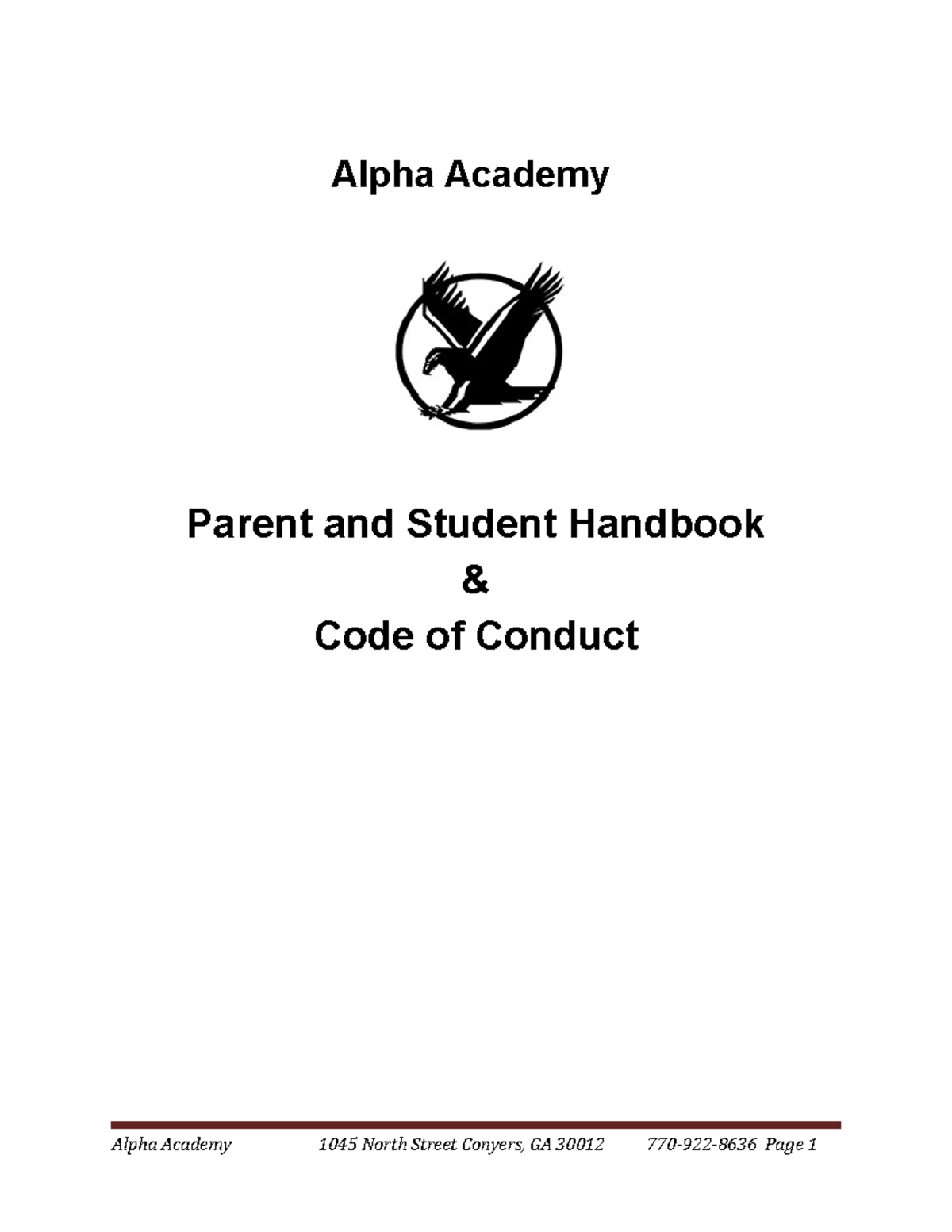 Student Handbook - test1 - Alpha Academy Parent and Student Handbook ...