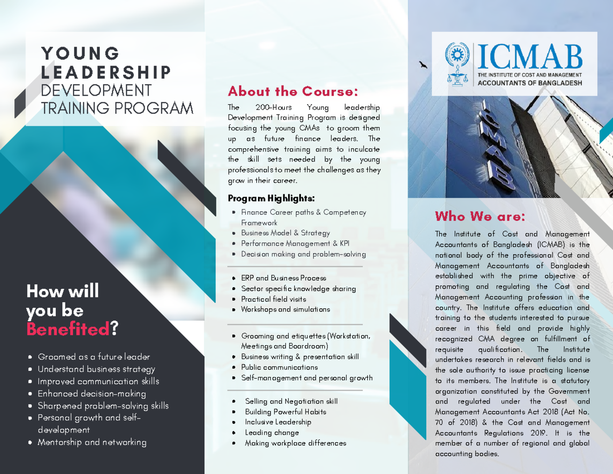 Brochure Yldtp 3rd Batch - The Institute Of Cost And Management ...