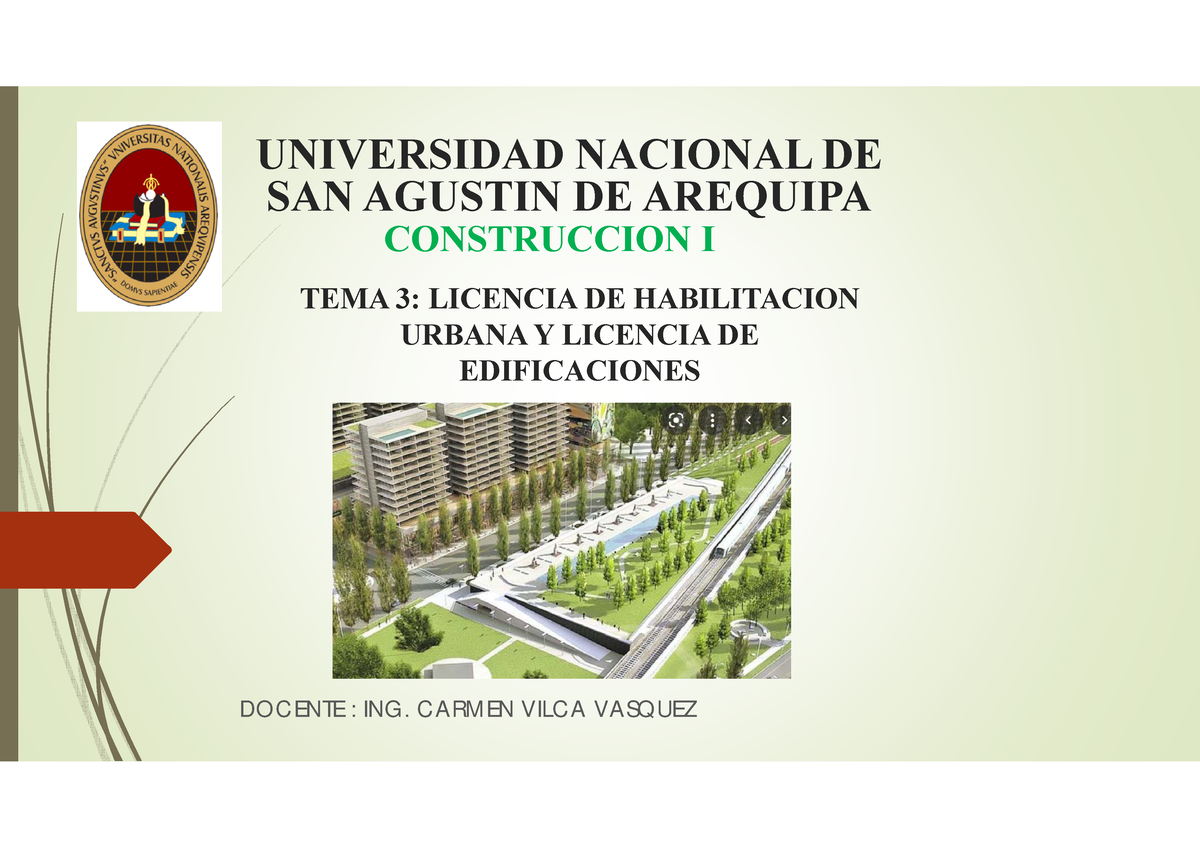 Licencia Urbana Y Licencia DE Edificacion - TEMA 3: LICENCIA DE ...