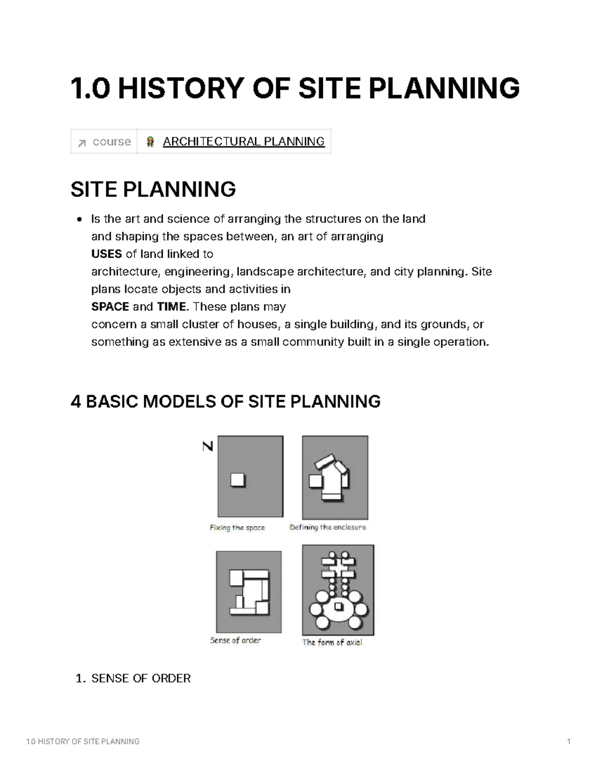 3A MT- AP Notes - 1 HISTORY OF SITE PLANNING 1 1 HISTORY OF SITE ...