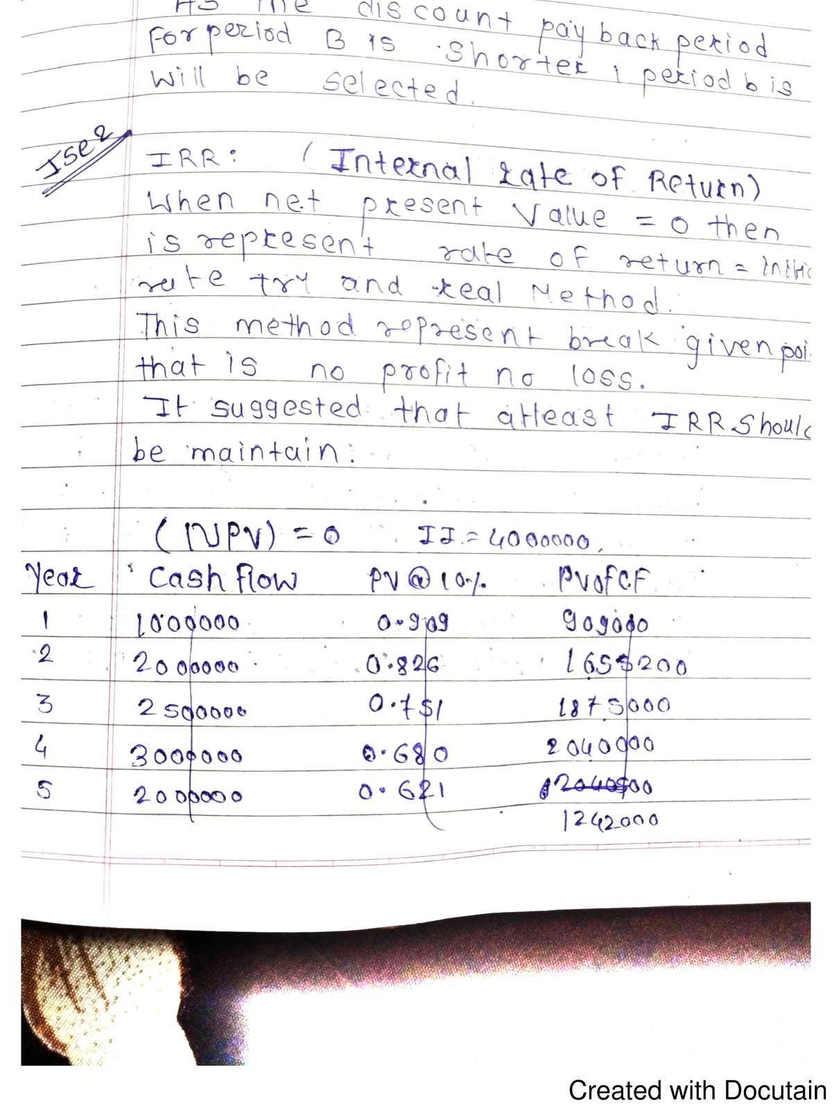 IRR - fsdfa - Electrical Engineering - HS dis count me Forperiod B is ...