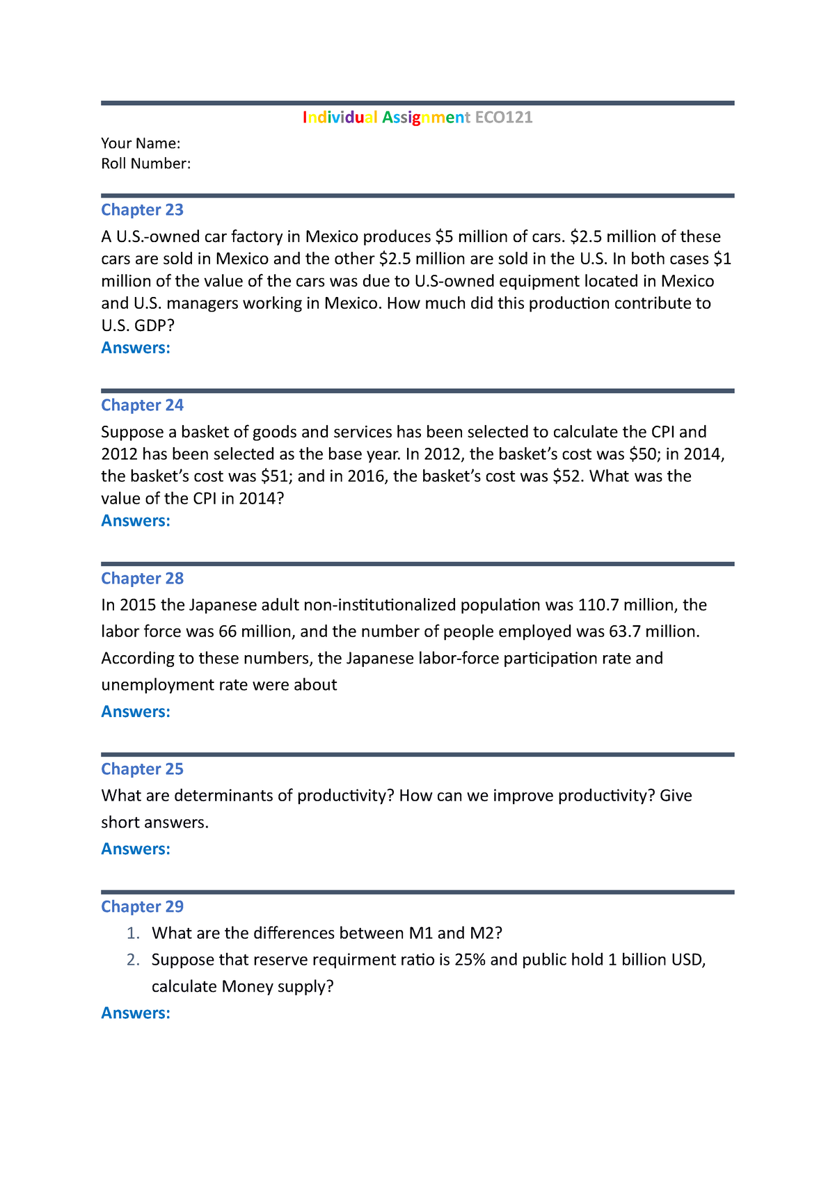 IA-Full-ECO121 - IA-Full-ECO121 - Individual Assignment ECO Your Name ...