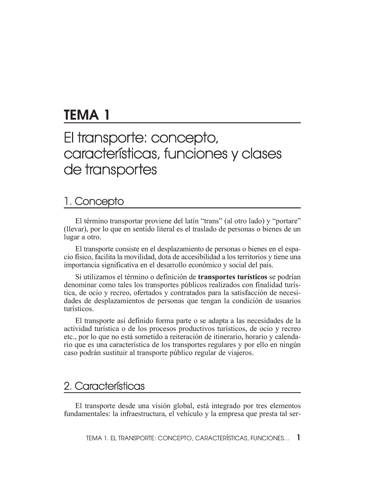 Semana 7 - Transportes - MMM - TEMA 1 El Transporte: Concepto ...