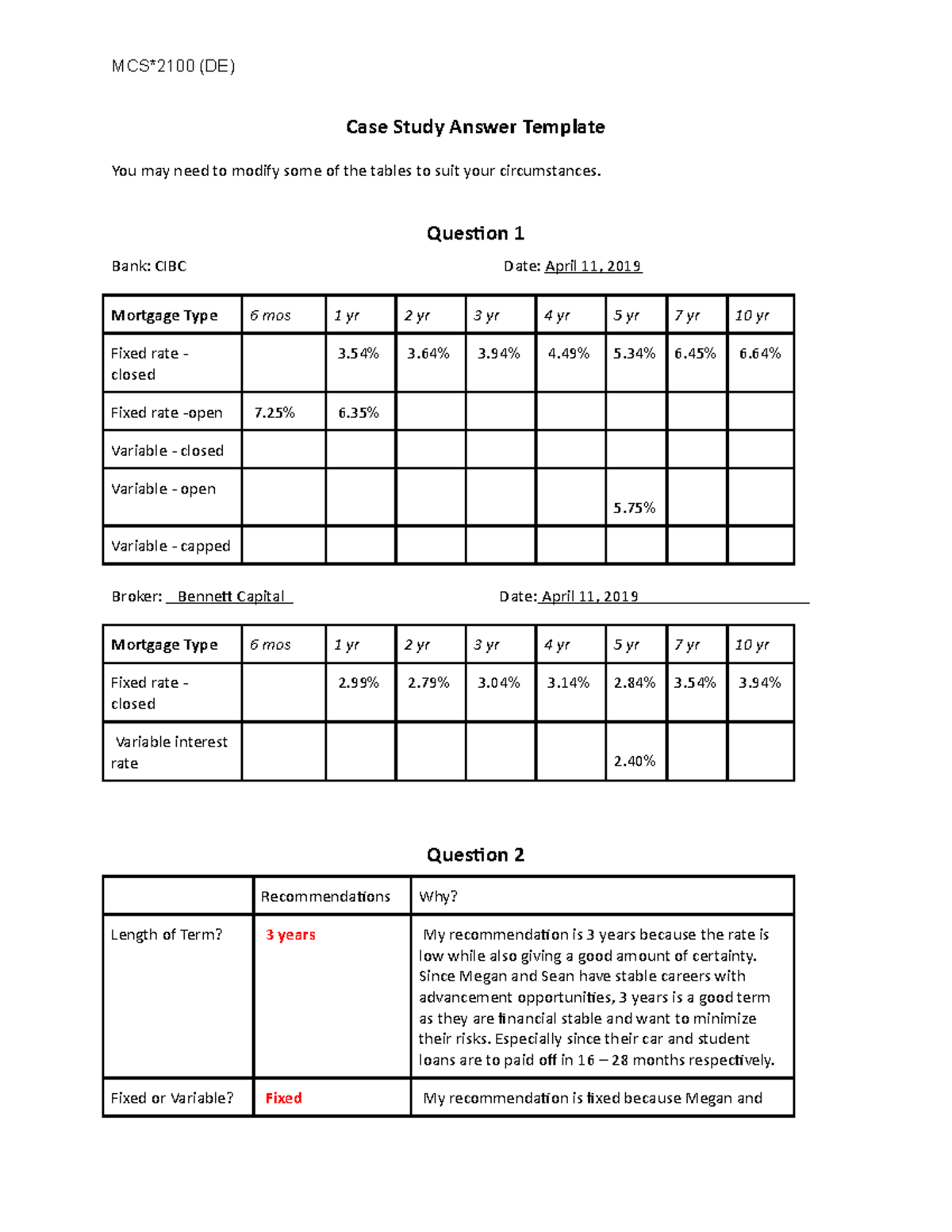 mcs 2100 case study assignment