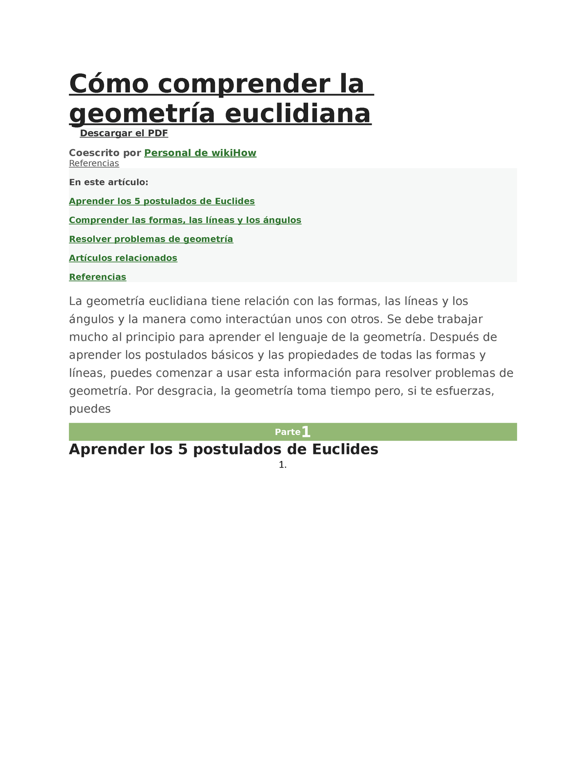 C Mo Comprender La Geometr A Euclidiana C Mo Comprender La Geometr A Euclidiana Descargar El