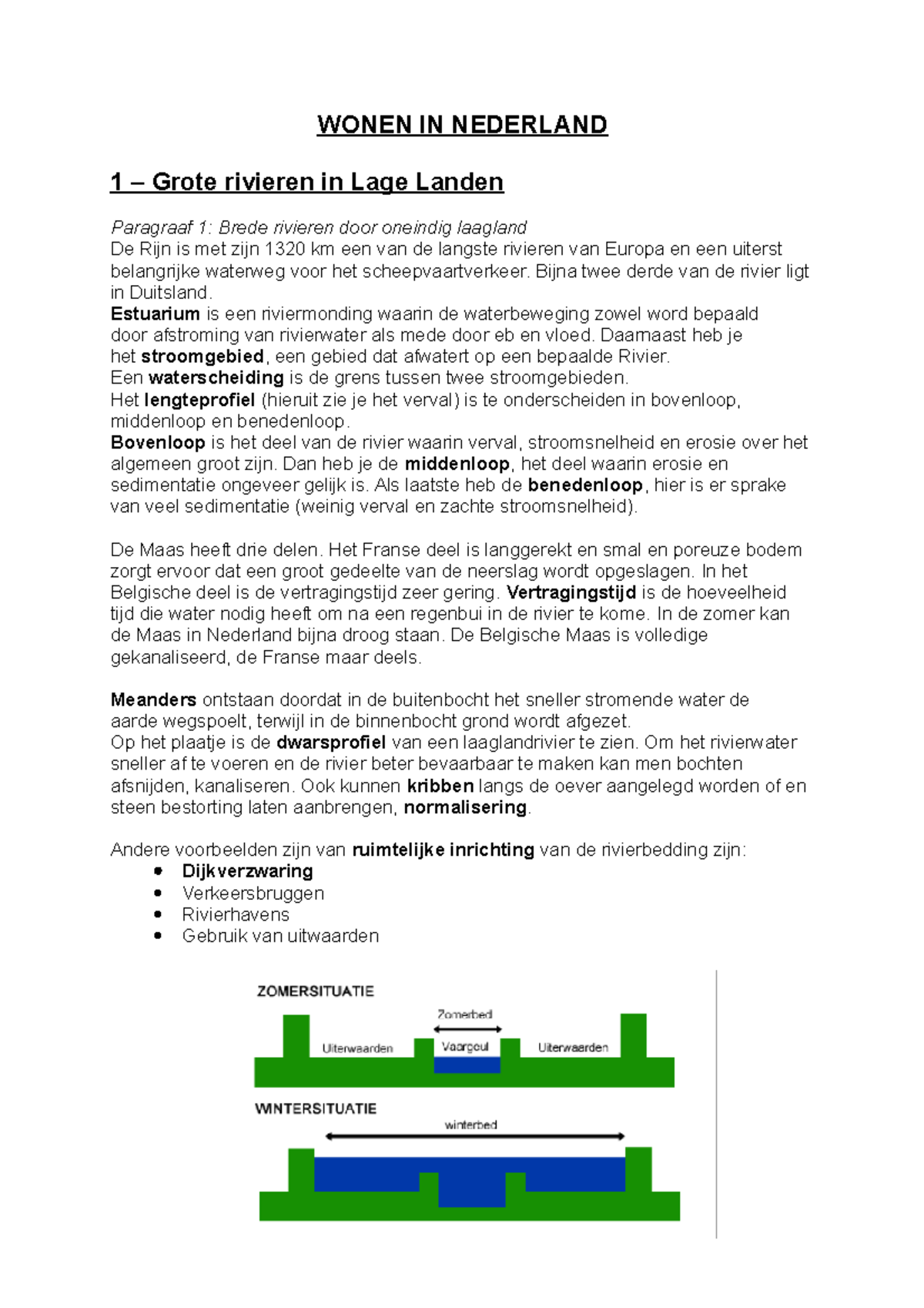 Wonen In Nederland H 1,2,3 Samenvatting - WONEN IN NEDERLAND 1 – Grote ...