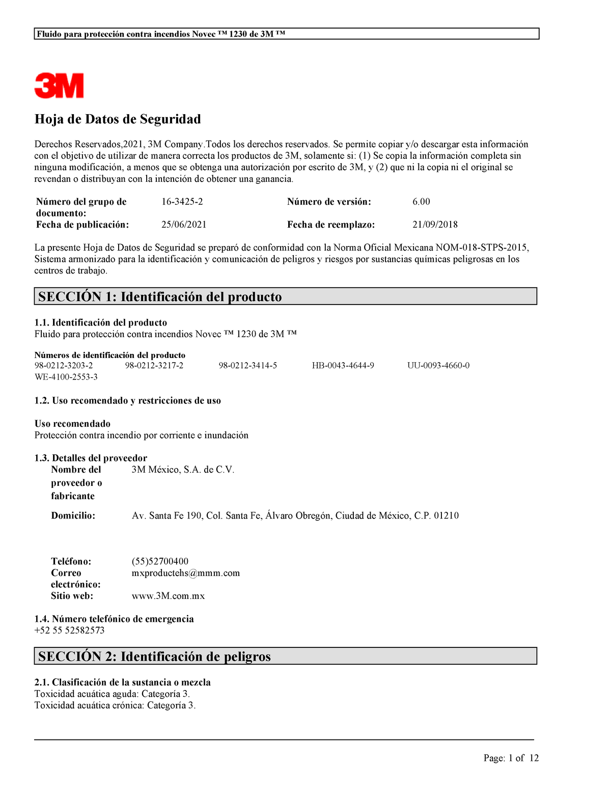 msds-novec-1230-xxxxx-studocu