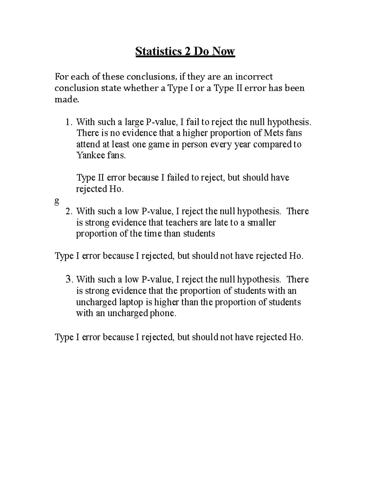 Stat2 210520 Do Now - Problems on stat lessons. - Statistics 2 Do Now ...