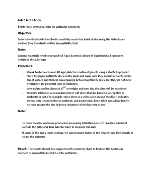 Lab 2 Basic of microscopy - Lab 2 Note book Title: PLO2 Basics of ...