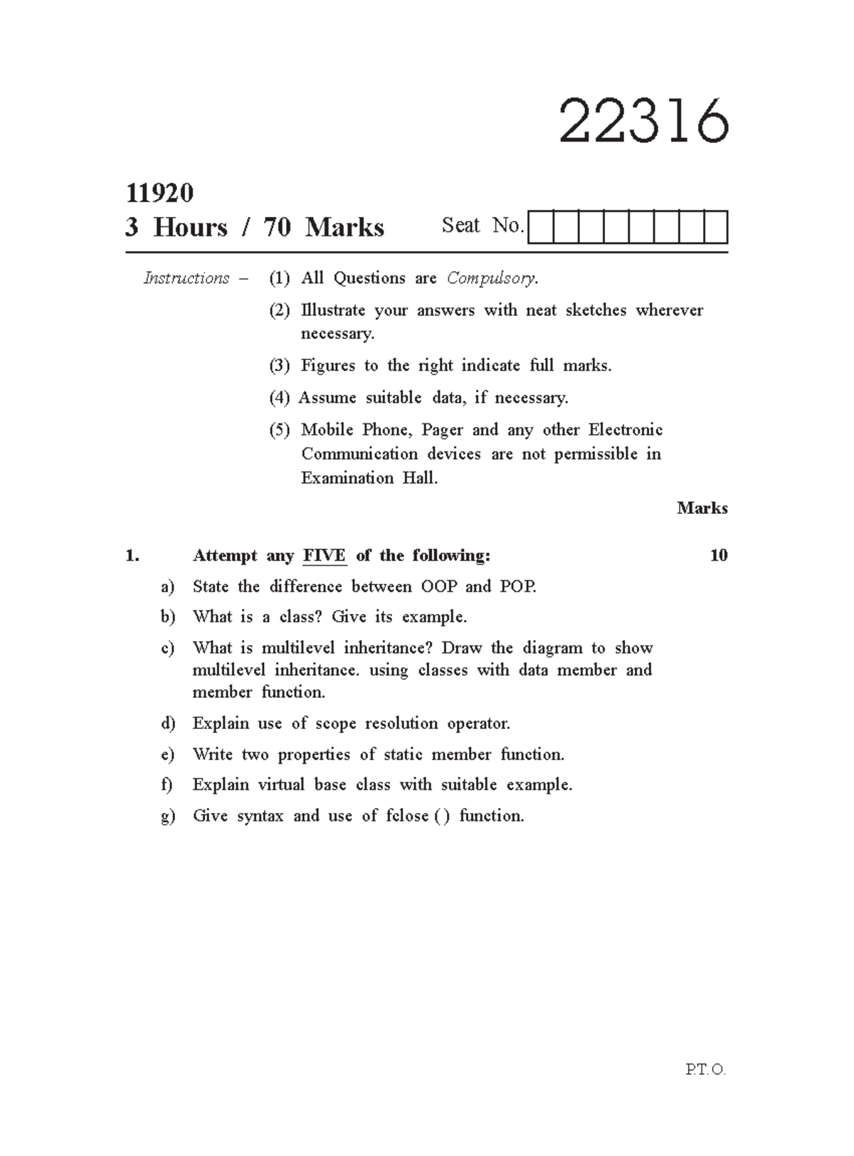 22316-2019-Winter-question-paper[Msbte study resources] - 22316 11920 3 ...