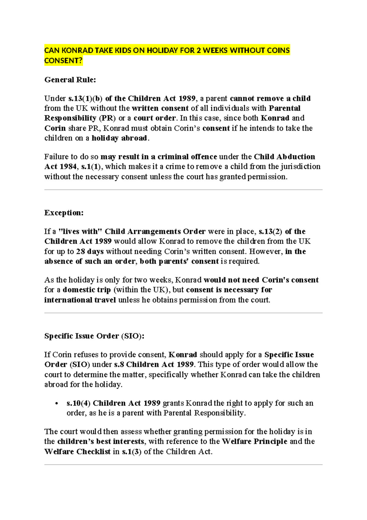 Holiday EXAM Answer - dfjdsd d ds d f df df d fds f sd - CAN KONRAD ...