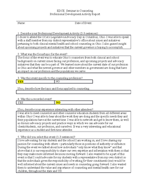 Professional Identity Statement - School counselors promote the ...