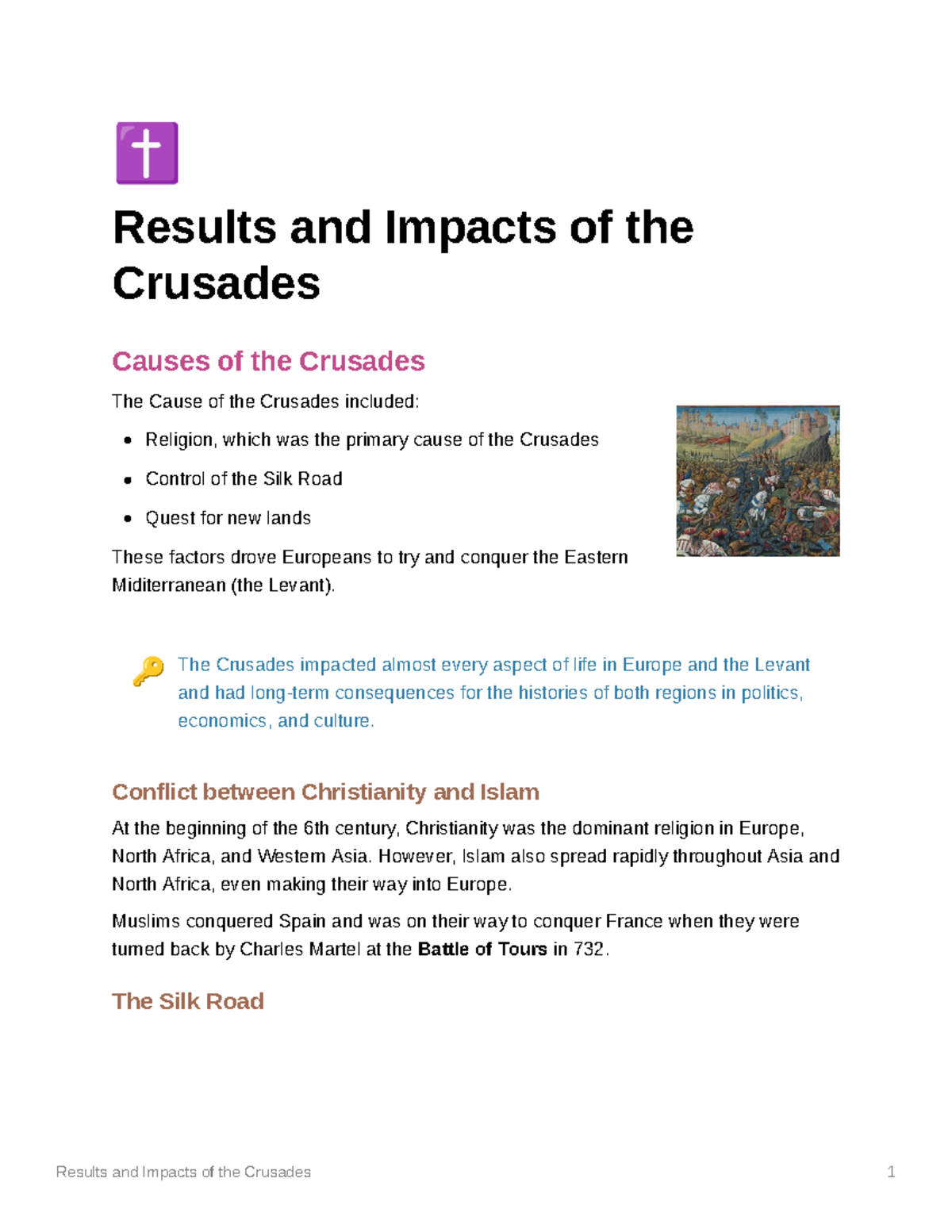 effects of the crusades essay