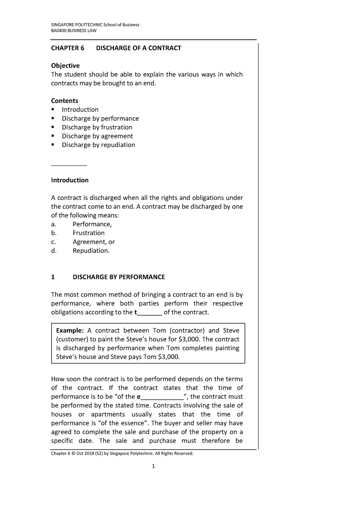 Lecture 6 - BA0400 BUSINESS LAW Chapter 6 © Oct 2018 (S 2 ) By ...