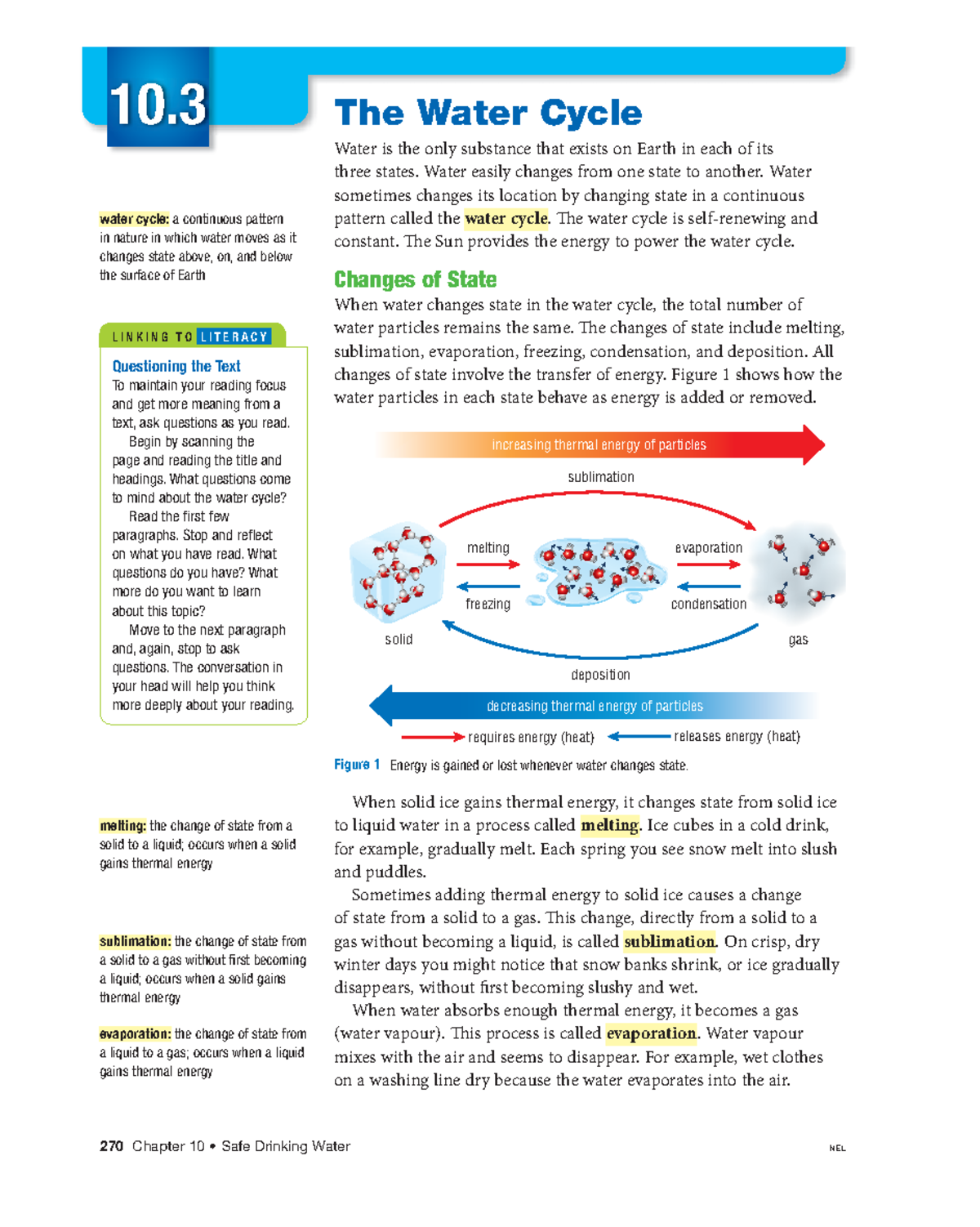 Water cycle - It considered as my information - 270 Chapter 10 • Safe ...
