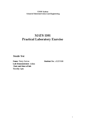 Fracture lab template - UNSW Sydney School of Materials Science and ...