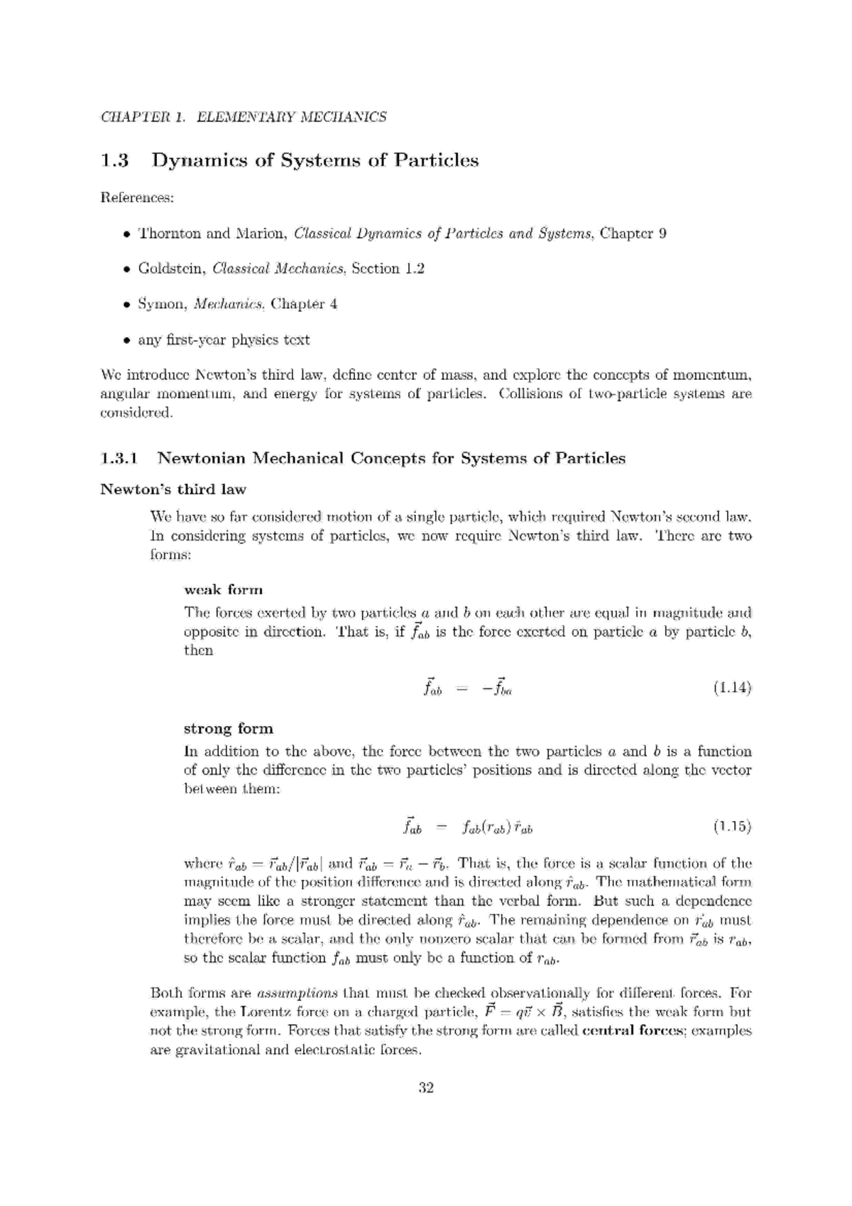 Chapter -1 Dynamics Of System Of Particles Part=C - Classical Mechanics ...