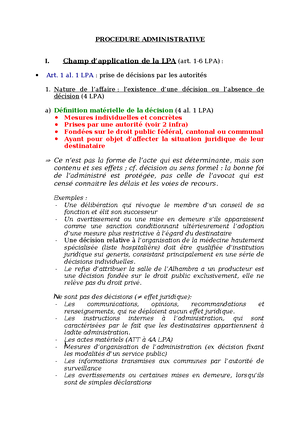 Procédure administrative - cours - Procédure administrative : ECAV ...
