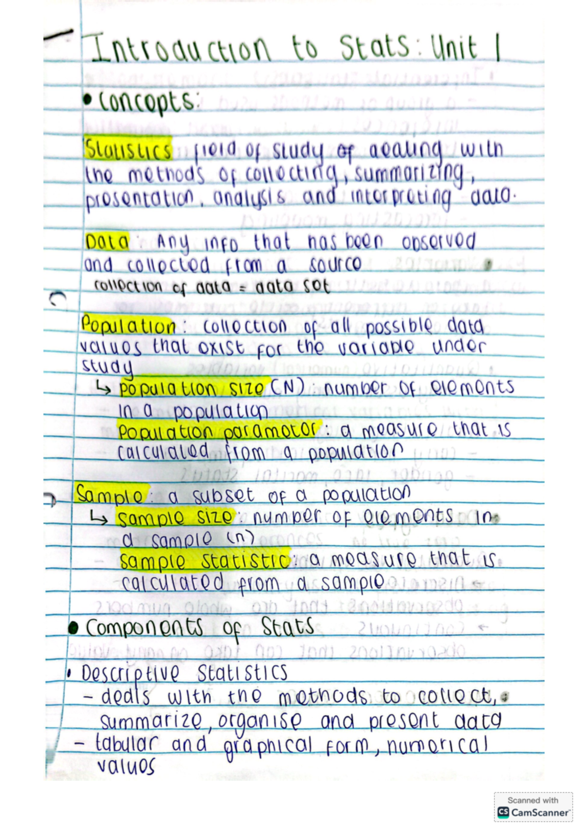 Intro to stats - Introduction to Stats: Unit concepts: Statistics field ...