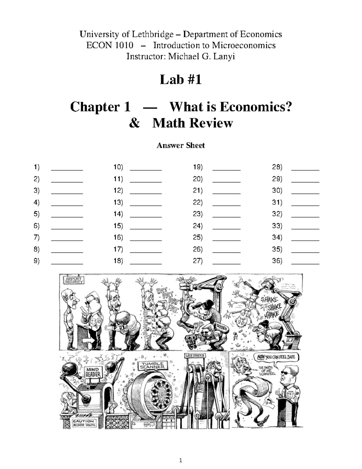 Exam September 2018, questions and answers University of Lethbridge