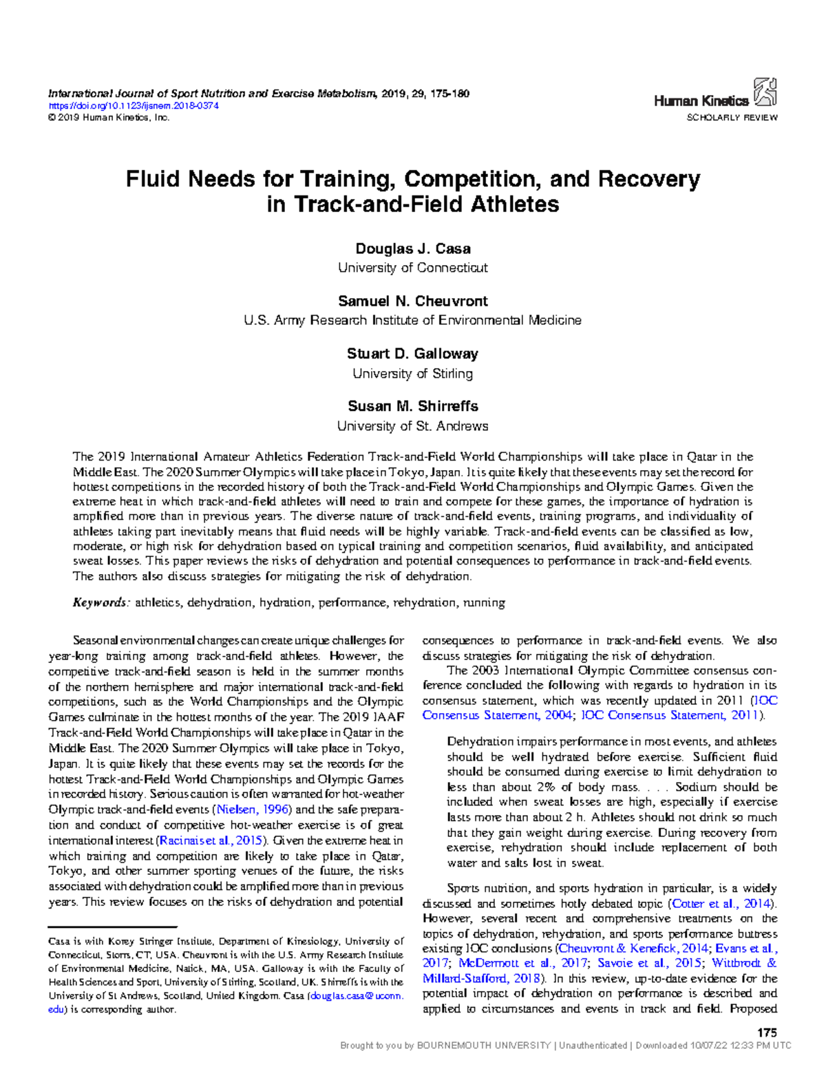 1543 2742 article p175 - sport notes - Fluid Needs for Training ...