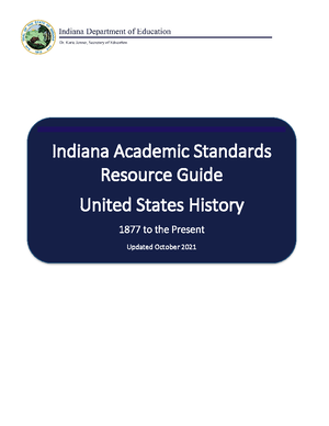 Social Studies US History Resource Guide - Indiana Academic Standards ...