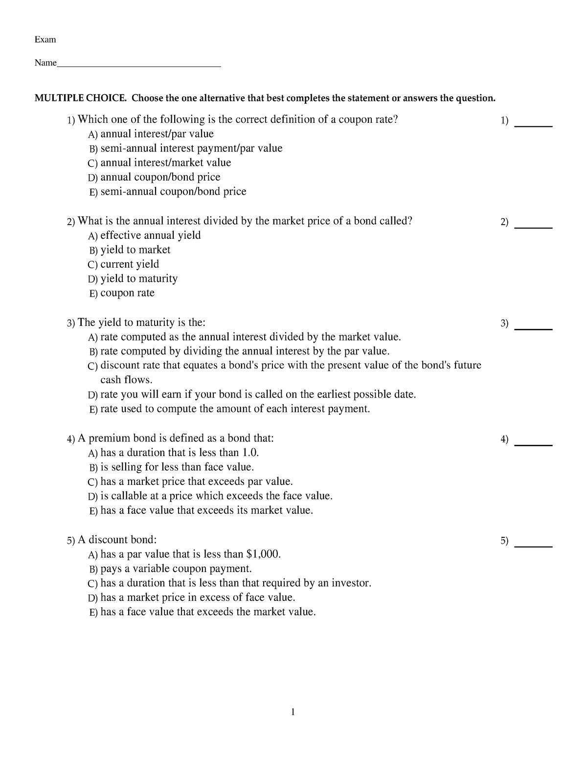 Chapter 10 - Test Banks - Exam Name ...