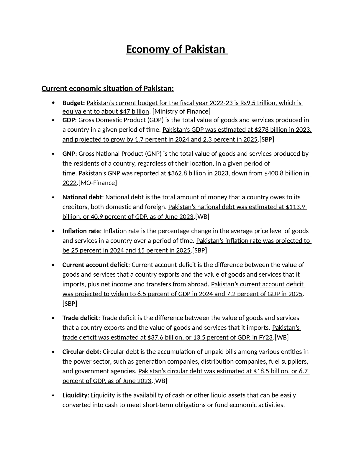 current economic situation of pakistan essay 2023