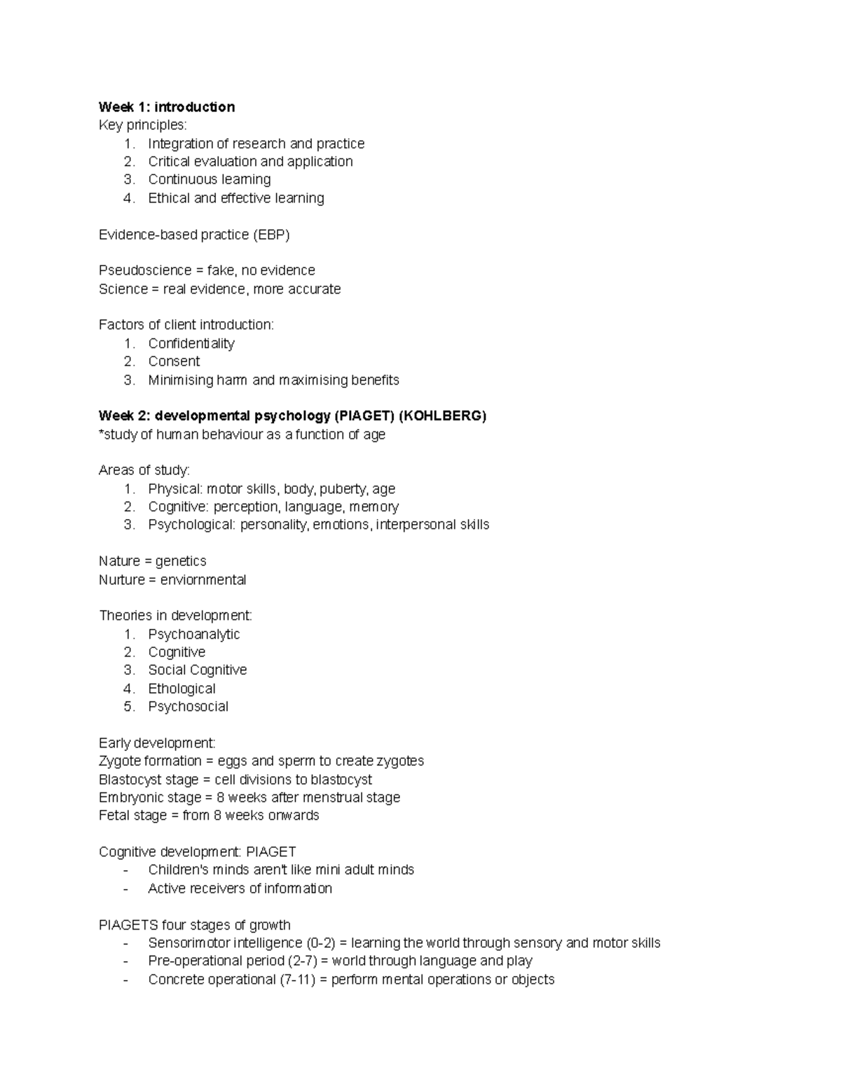 1102 revision - simplified notes for introduction to psychology II ...