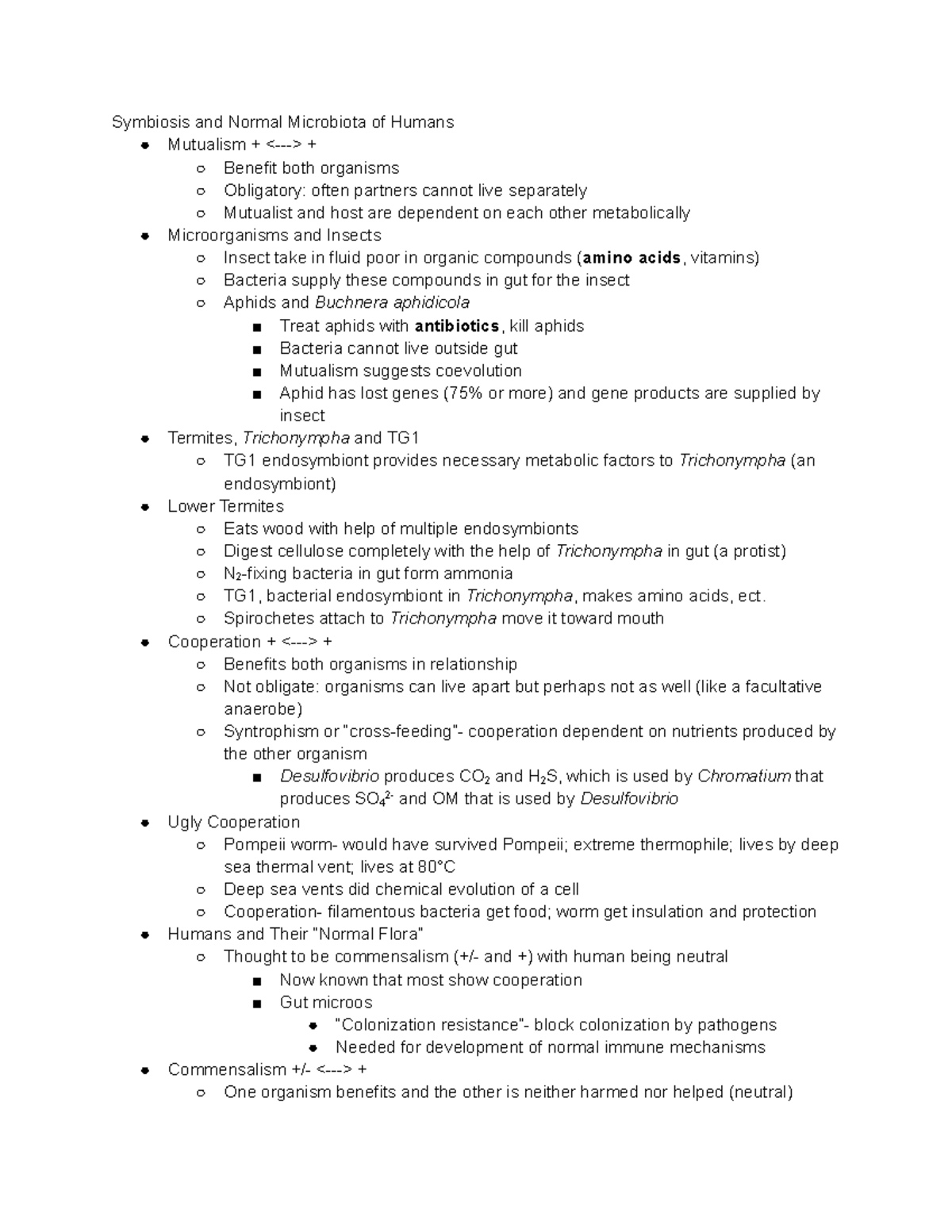 Exam 3 Study Guide-2 bisc300 - Symbiosis and Normal Microbiota of ...