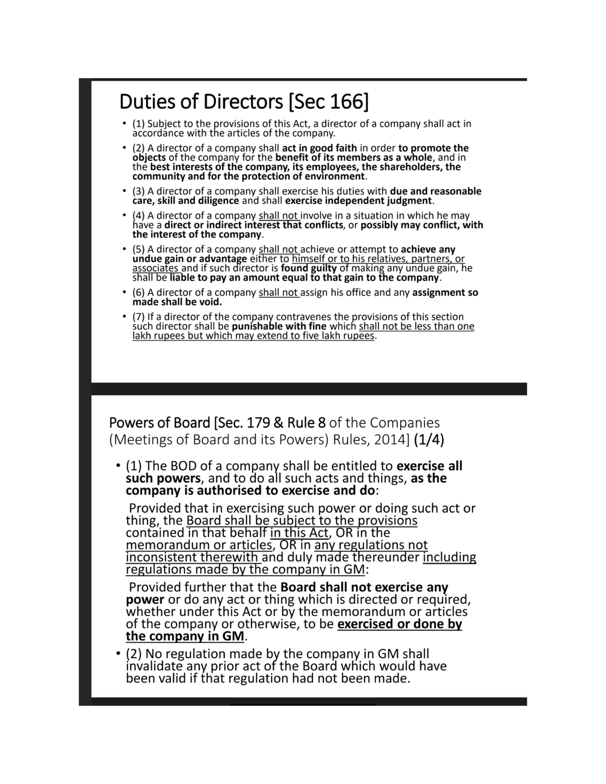 Duties And Powers Of Directors - Company Law - Studocu