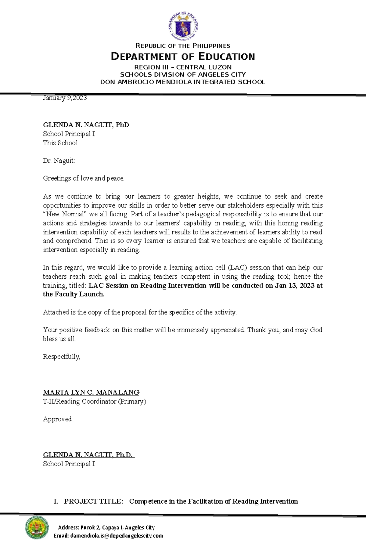 Letter-of-Request-for-LAC-Session-on- Reading Intervention - DEPARTMENT ...