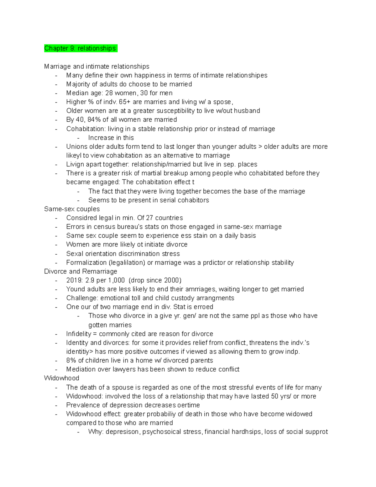 Week 8 Week 8 Psych Of Aging Online Course Work Notes Chapter 9