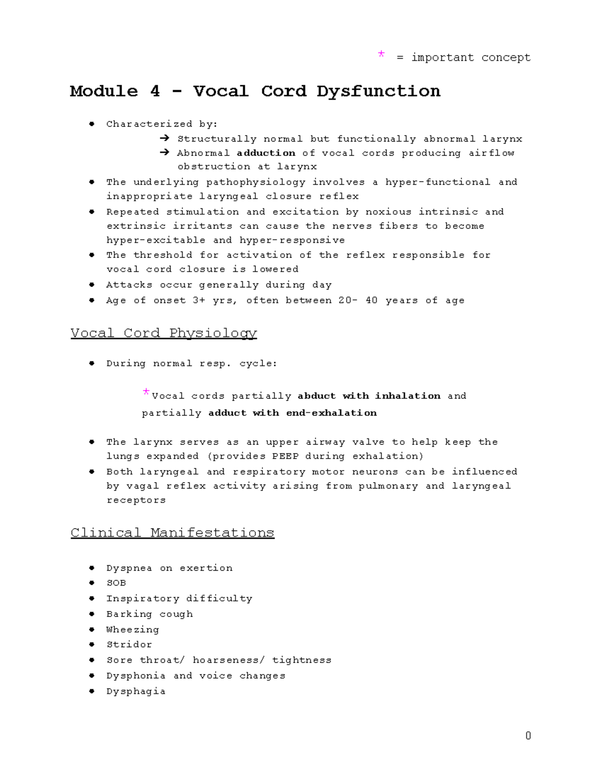 Module 4 Vocal Cord Dysfunction Module 4 Vocal Cord Dysfunction 