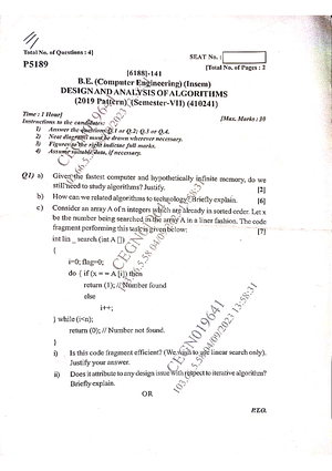 DAA unit 5 notes - Amortized Analysis Amortized Analysis is used for ...