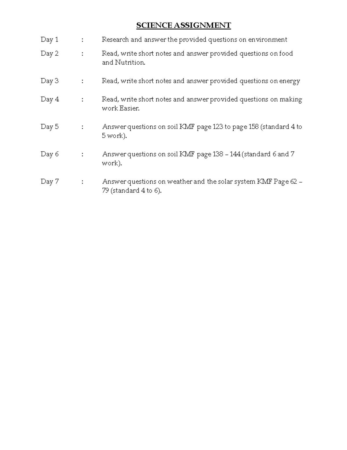 Science Assignment - bio notes - SCIENCE ASSIGNMENT Day 1 : Research ...