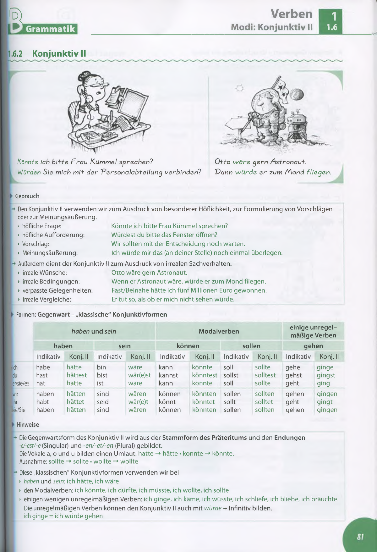 Würde2 - Erklären - IS Grammatik M Odi: Ko Njunktiv II 1. 1.6 ...