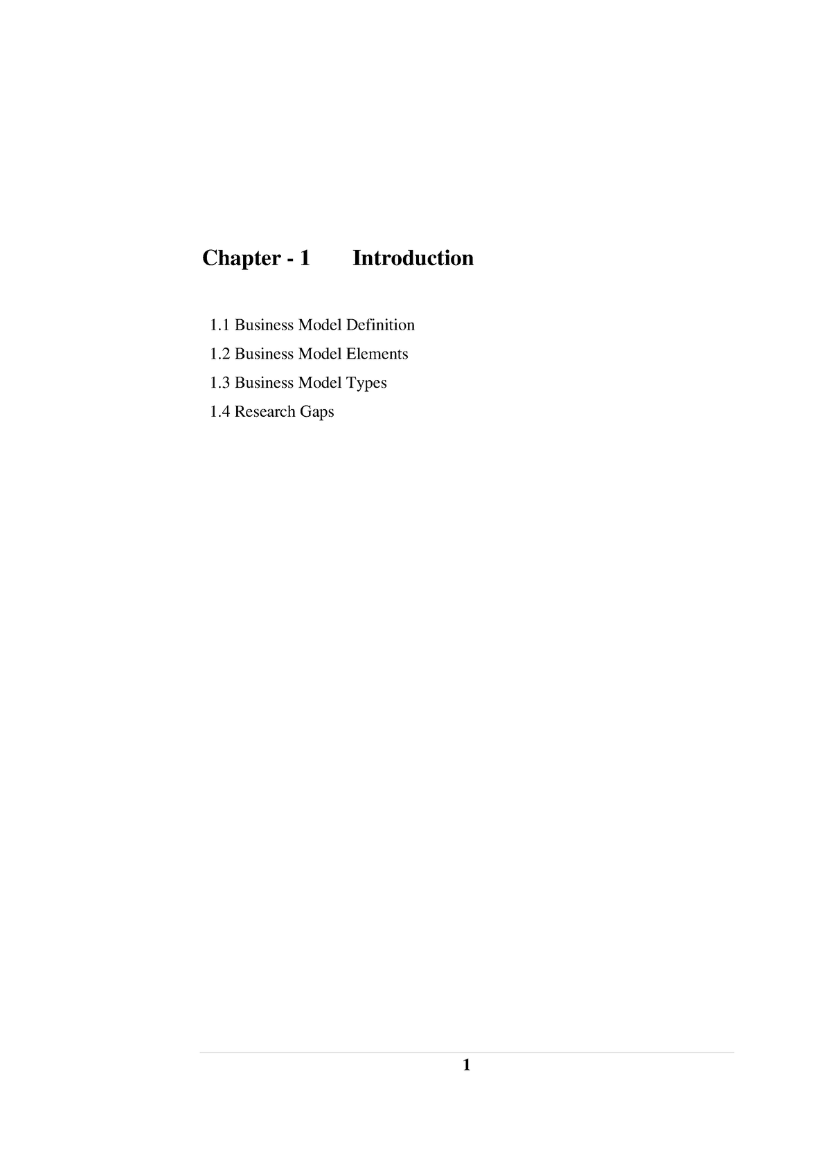 Chapter - 1 Introduction - Chapter - 1 Introduction 1 Business Model ...