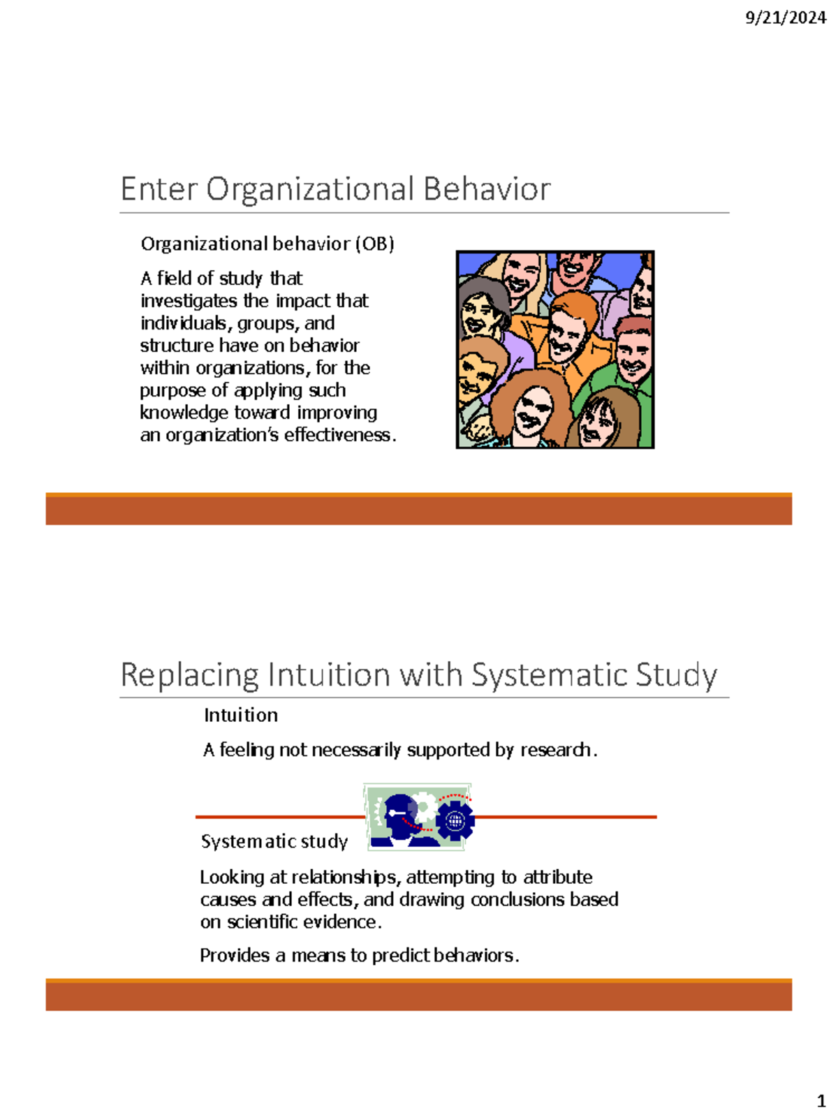 OB and Models - Enter Organizational Behavior Organizational behavior ...