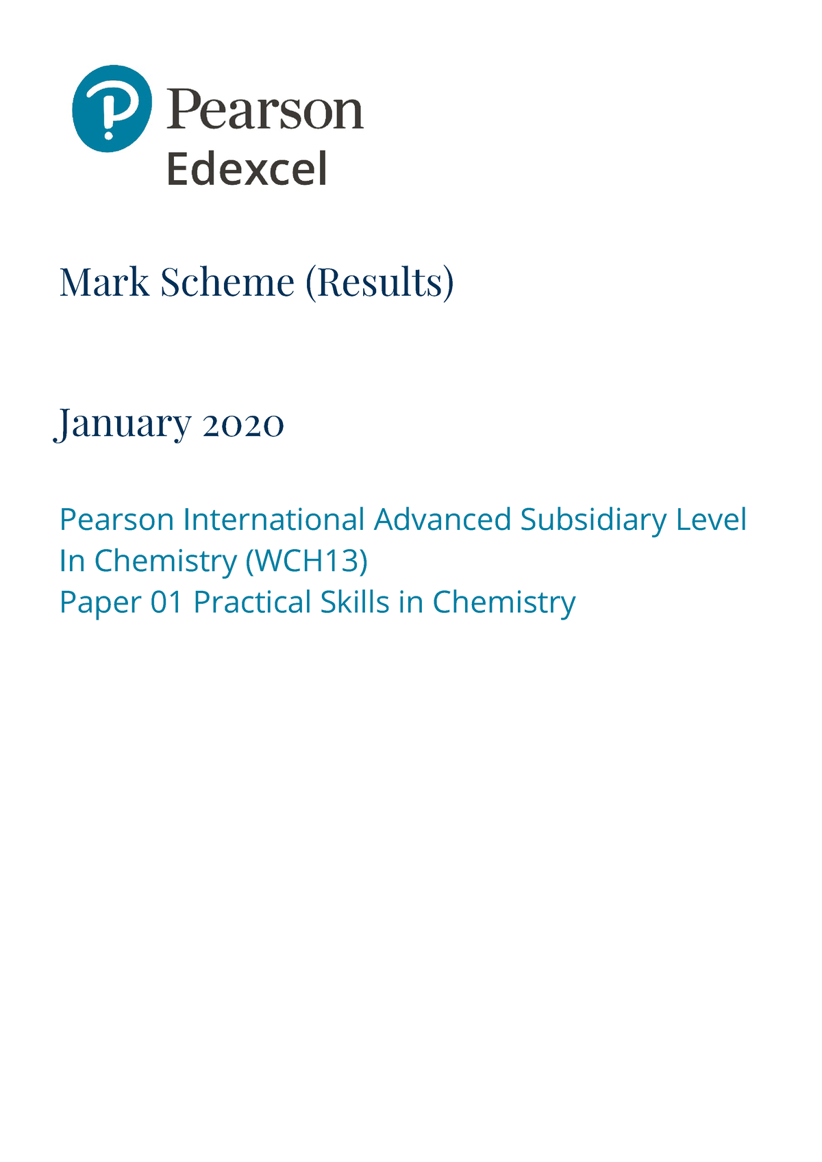 Jan 2020 Unit 3 Ms - This Can Help You Pass Your Exam - Mark Scheme ...