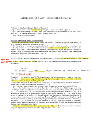 Hw4 S - Algorithm Design And Analysis(CSE 202) HW4 Sols - Algorithms ...