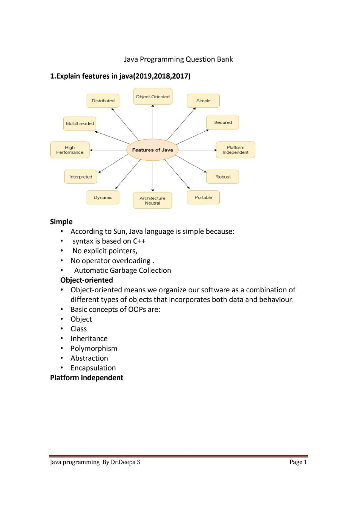 Sample/practice exam 2016, questions - JAVA Programming - Studocu